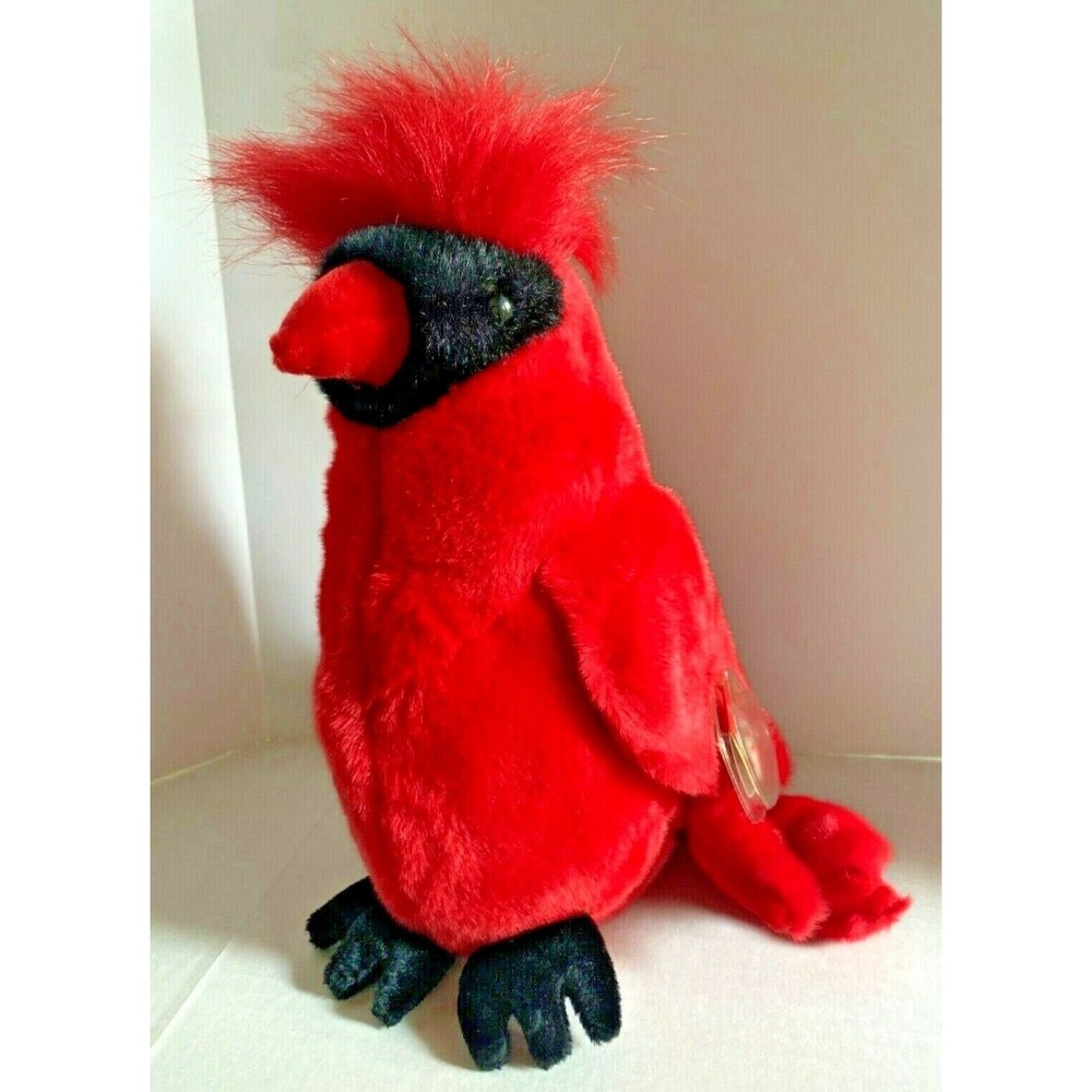 Ty Beanie Buddy The Cardinal Retired Bird Plush Red 2000 4225